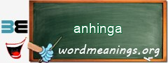 WordMeaning blackboard for anhinga